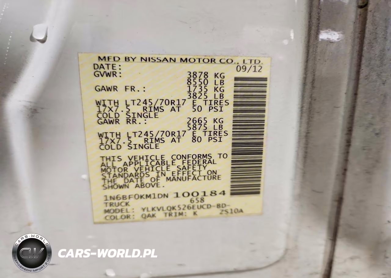 2013 Nissan Nv 1500 S VIN:1N6BF0KM1DN100184 - 12