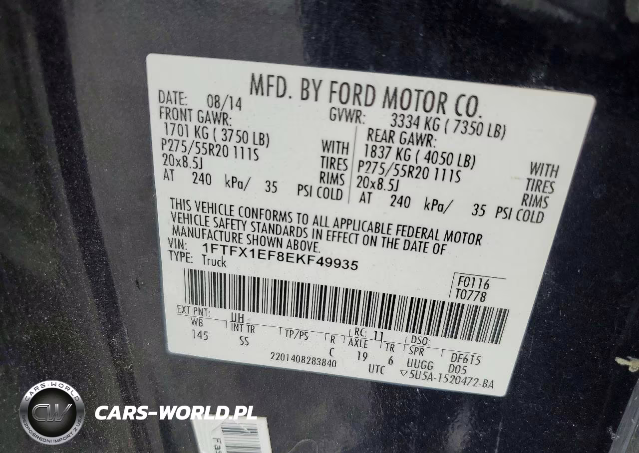 2014 Ford F150 Super Cab VIN:1FTFX1EF8EKF49935 - 12