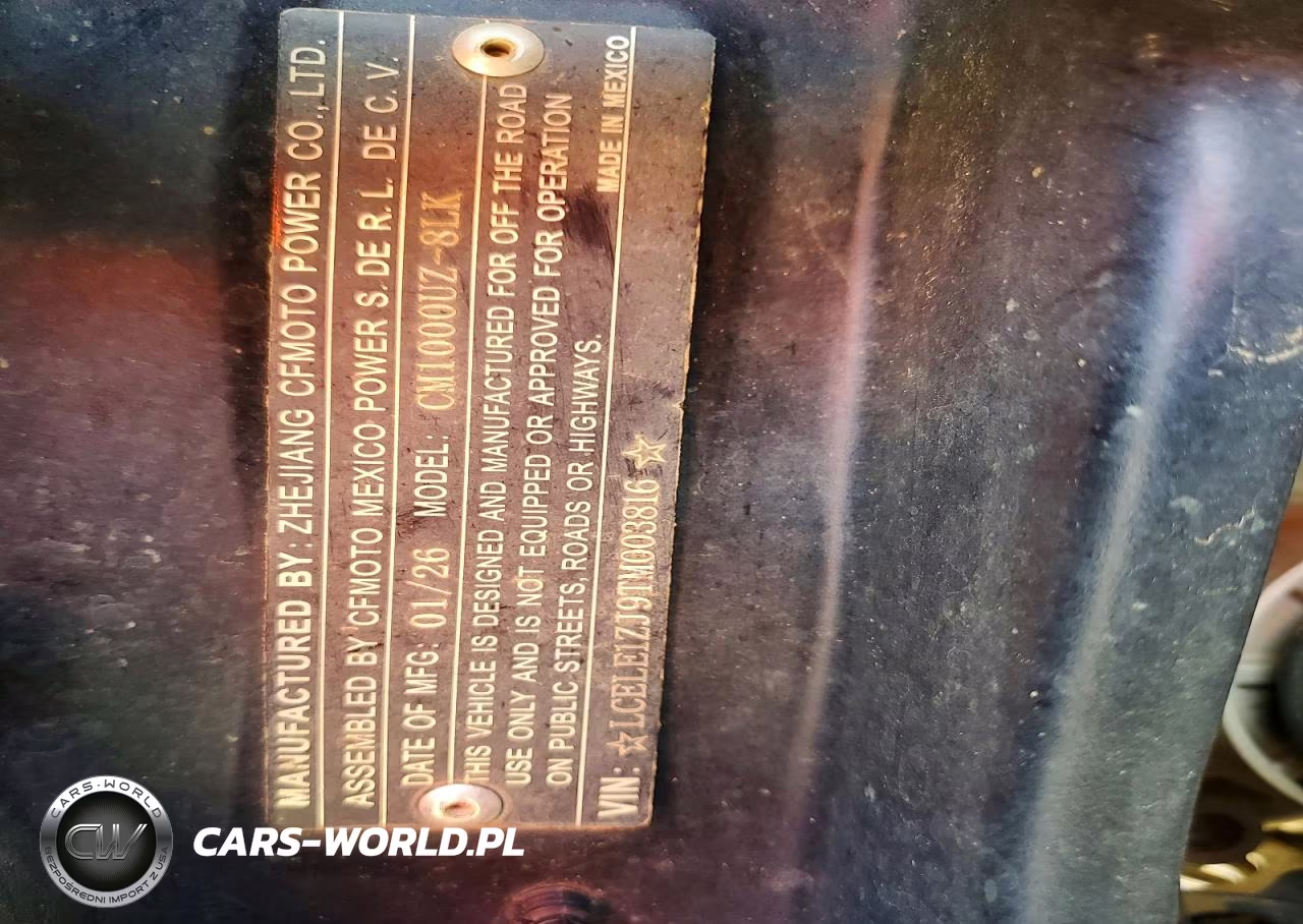 2026 Cfmoto Uforce Utility Vehicle VIN:LCELE1ZJ9TM003816 - 10