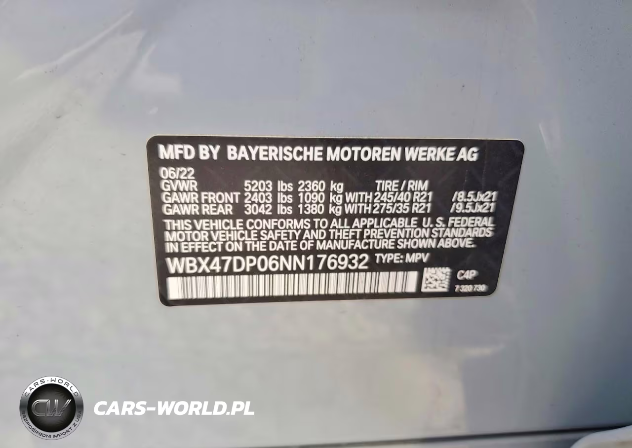 2022 BMW X3 Sdrive30I VIN:WBX47DP06NN176932 - 12