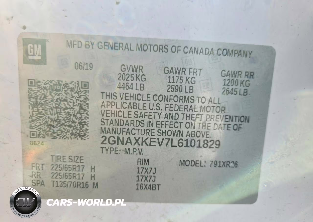 2020 Chevrolet Equinox Lt VIN:2GNAXKEV7L6101829 - 13