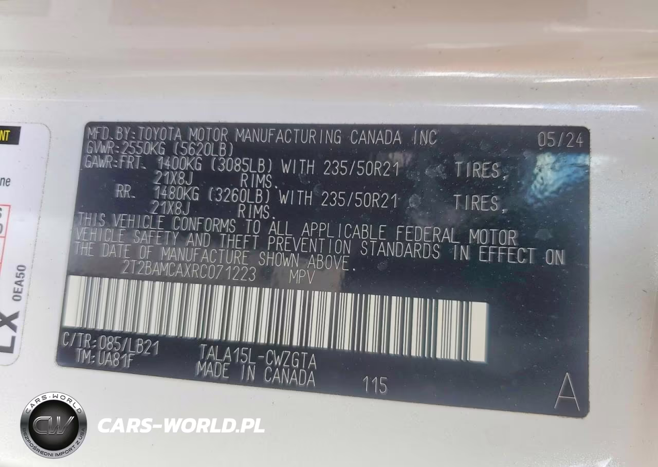 2024 Lexus Rx 350 Premium+ VIN:2T2BAMCAXRC071223 - 13