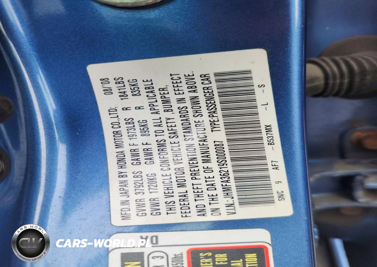 2009 Honda Civic Hybrid VIN:JHMFA36219S000087 - 12