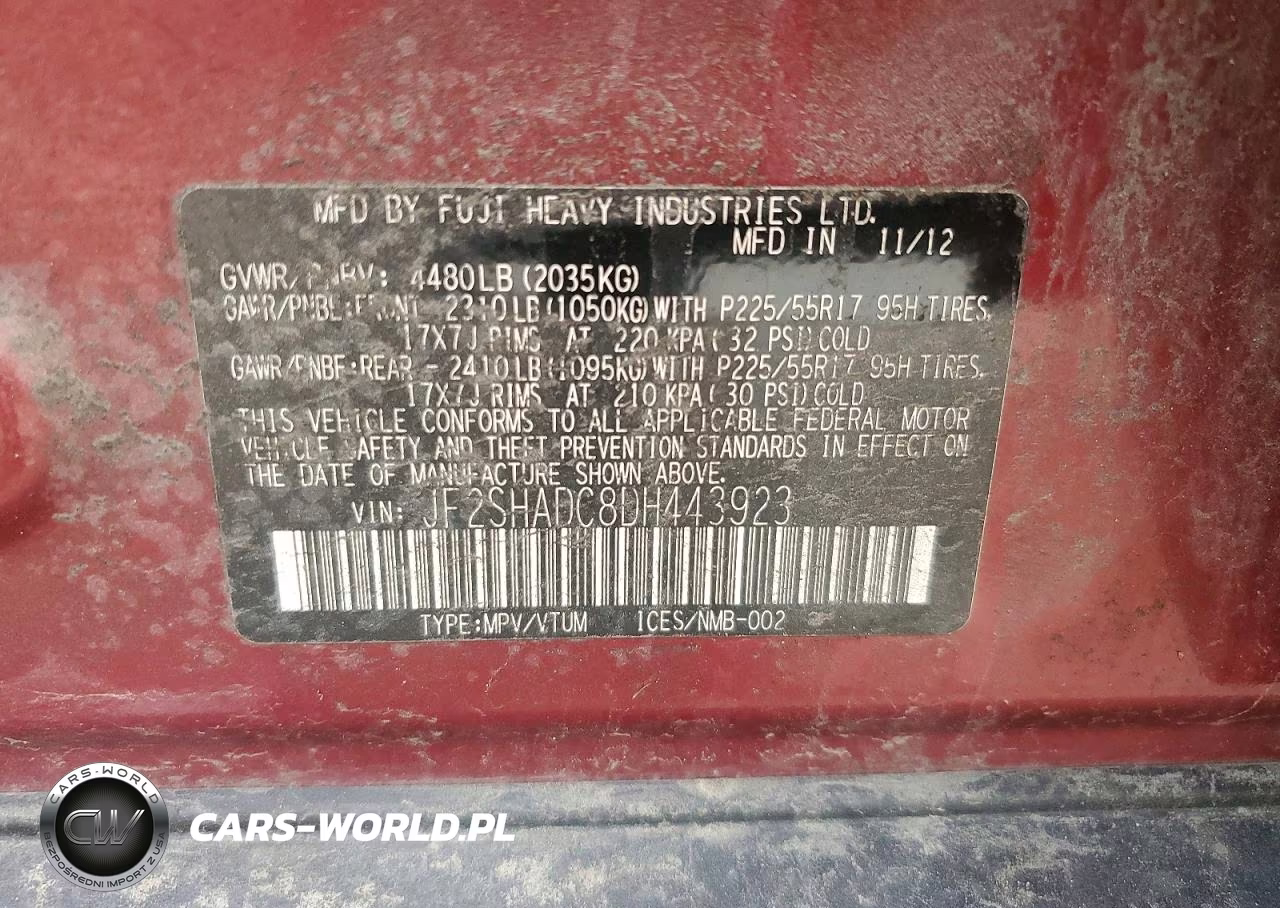 2013 Subaru Forester 2.5X Premium VIN:JF2SHADC8DH443923 - 13