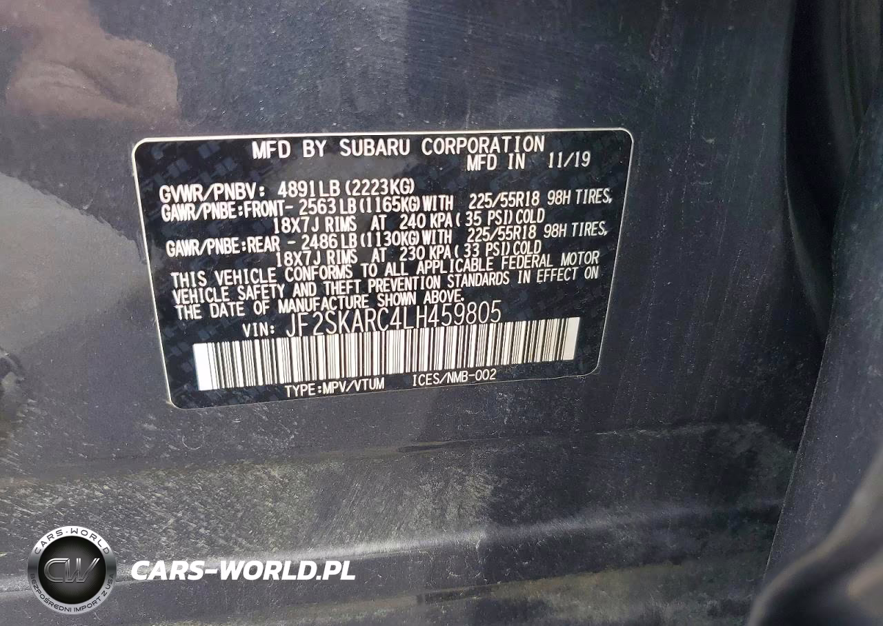 2020 Subaru Forester Sport VIN:JF2SKARC4LH459805 - 14