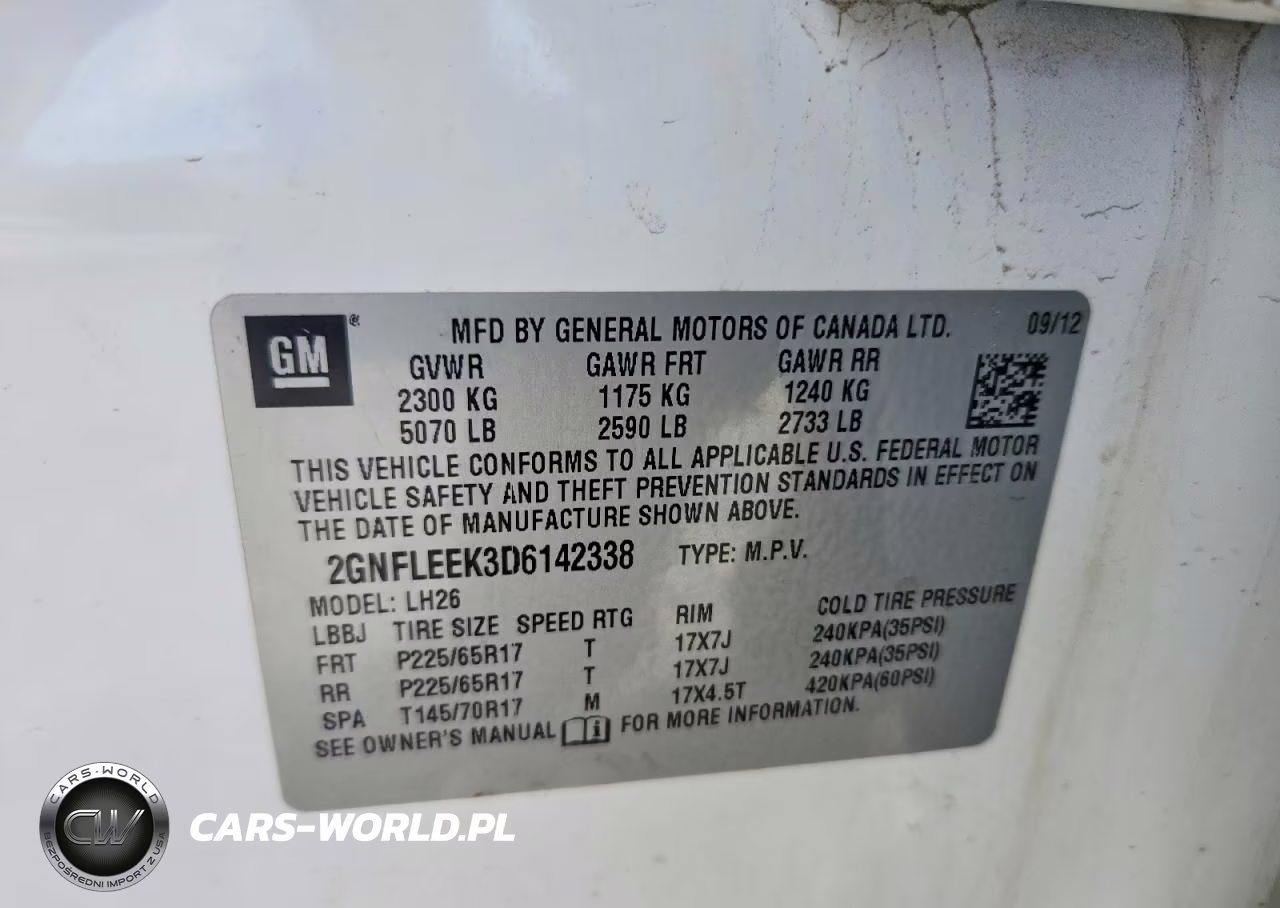 2013 Chevrolet Equinox Lt VIN:2GNFLEEK3D6142338 - 13