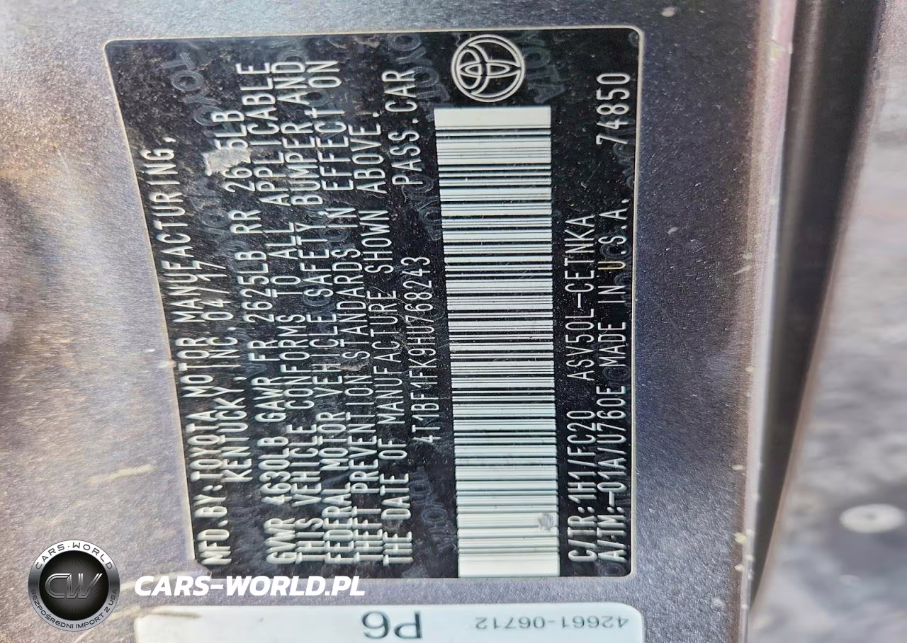 2017 Toyota Camry Le VIN:4T1BF1FK9HU768243 - 13