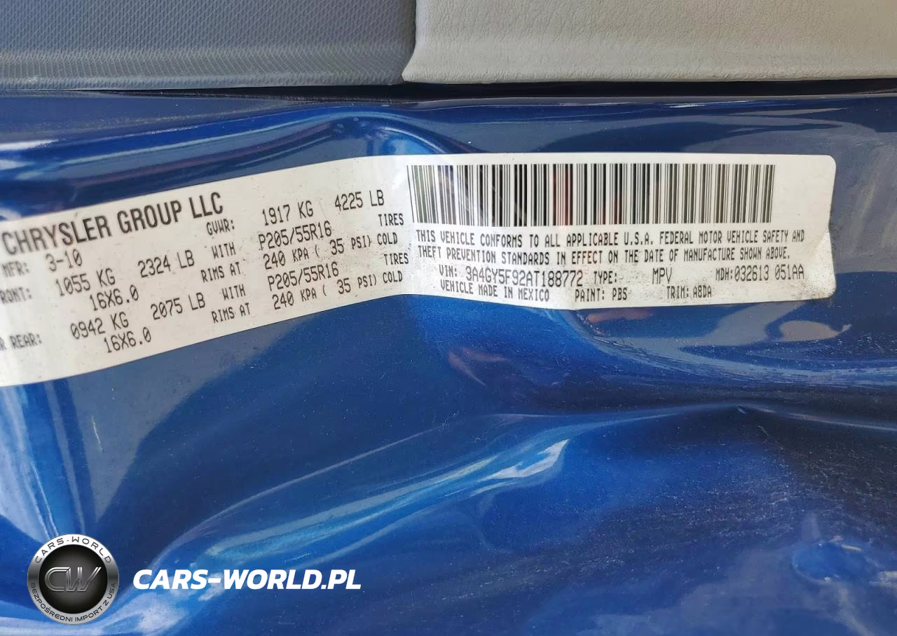 2010 Chrysler Pt Cruiser VIN:3A4GY5F92AT188772 - 12