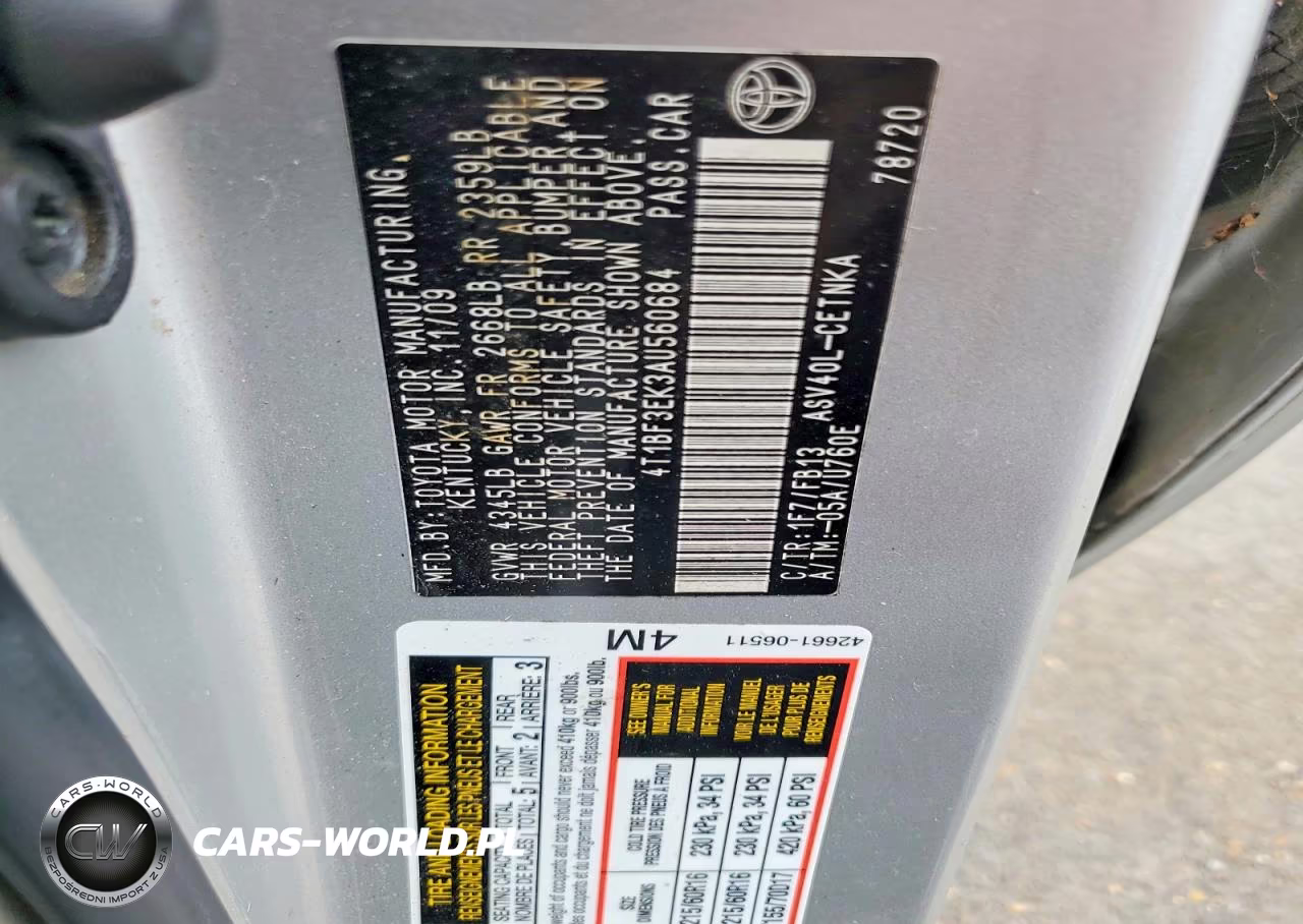 2010 Toyota Camry Le VIN:4T1BF3EK3AU560684 - 12