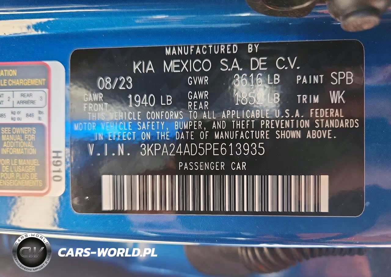 2023 Kia Rio S VIN:3KPA24AD5PE613935 - 12
