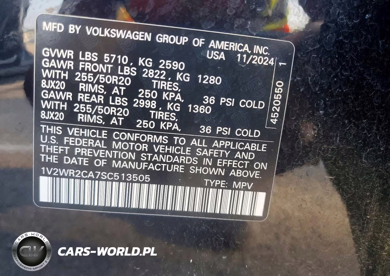 2025 Volkswagen Atlas Se VIN:1V2WR2CA7SC513505 - 13