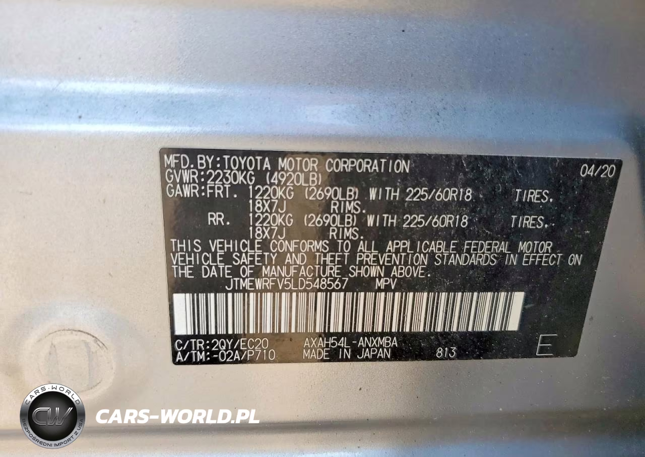 2020 Toyota Rav4 Xse VIN:JTMEWRFV5LD548567 - 12