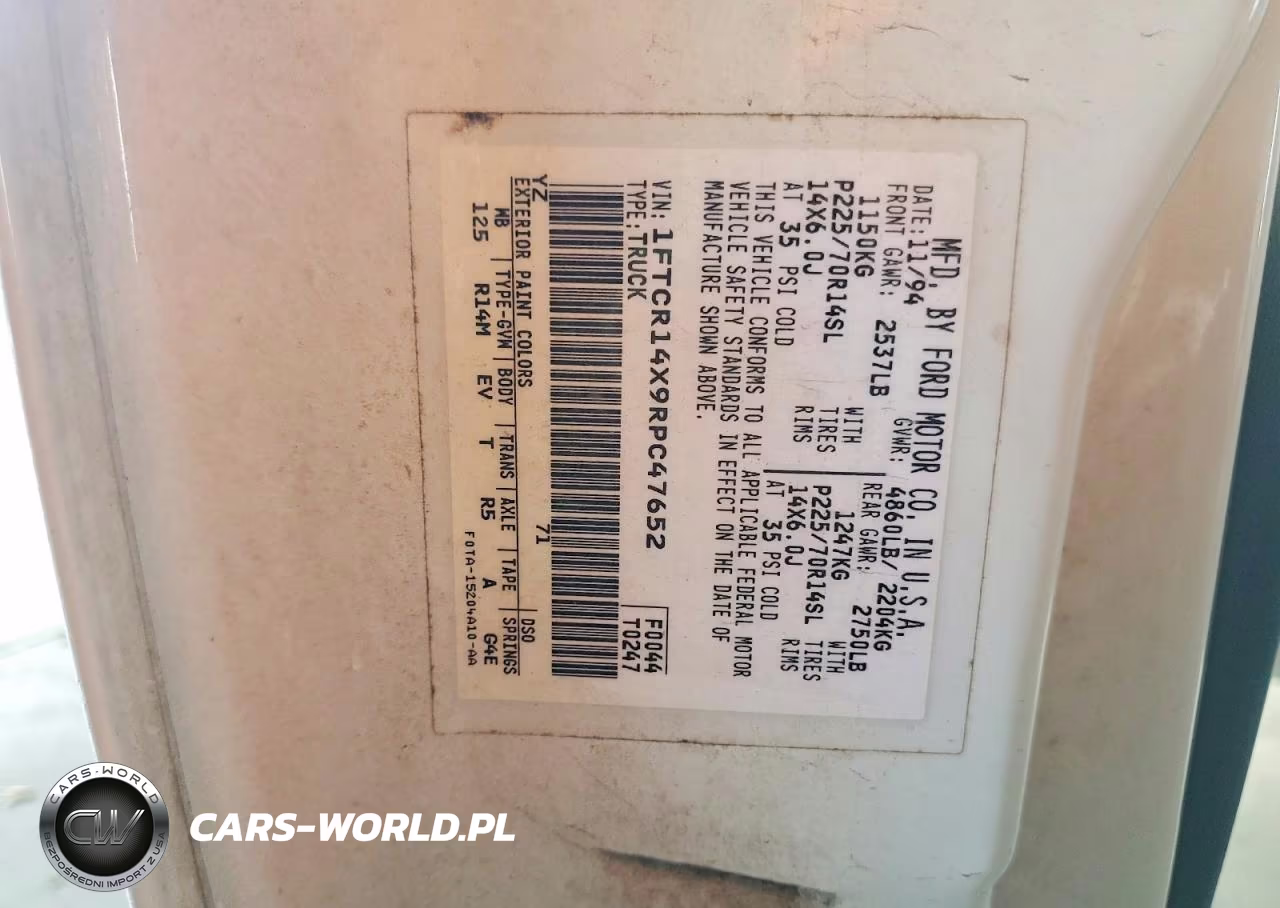 1994 Ford Ranger Super Cab VIN:1FTCR14X9RPC47652 - 12