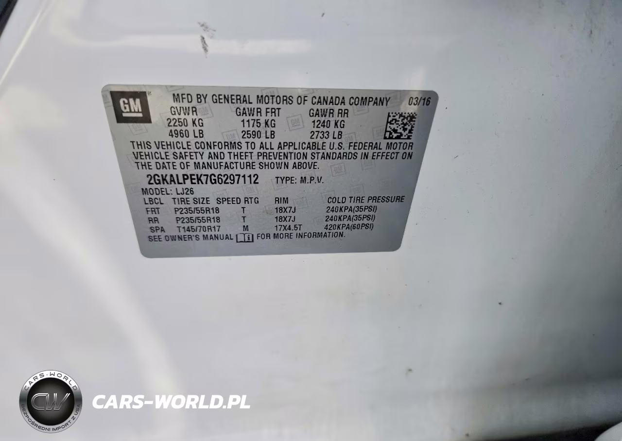 2016 GMC Terrain Slt VIN:2GKALPEK7G6297112 - 13