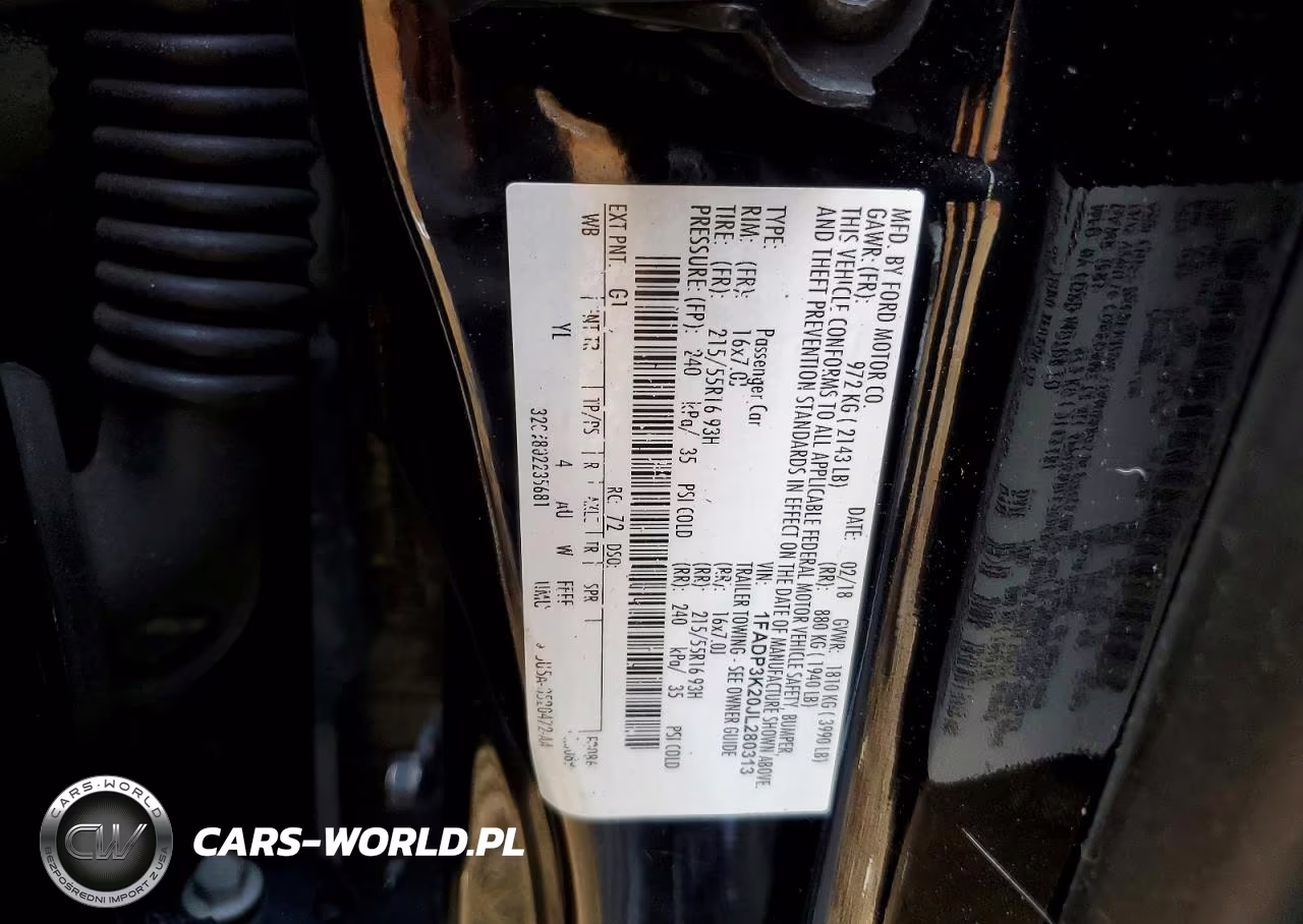 2018 Ford Focus Se VIN:1FADP3K20JL280313 - 13