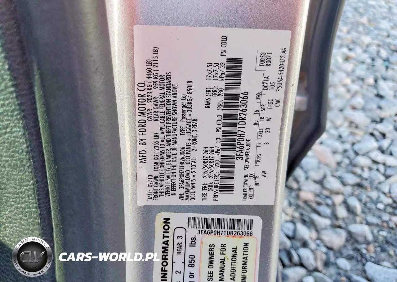 2013 Ford Fusion Se VIN:3FA6P0H71DR263066 - 12