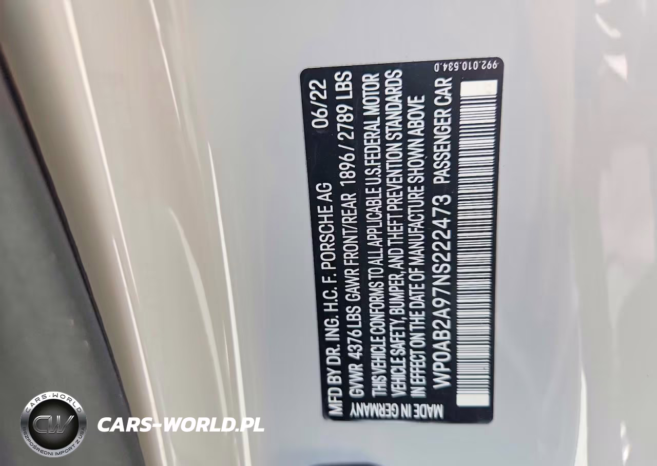 2022 Porsche 911 Carrera S VIN:WP0AB2A97NS222473 - 12