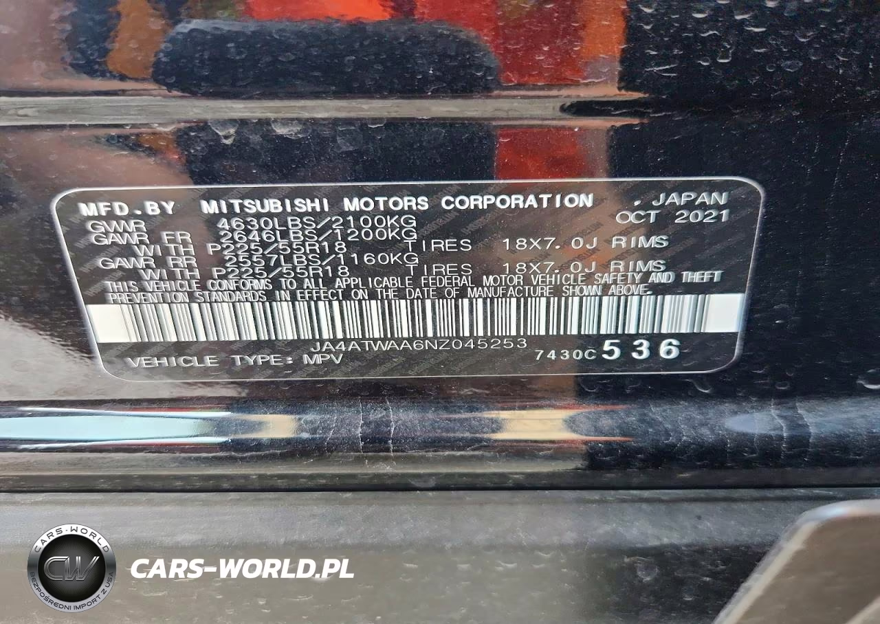2022 Mitsubishi Eclipse Cross Se VIN:JA4ATWAA6NZ045253 - 13