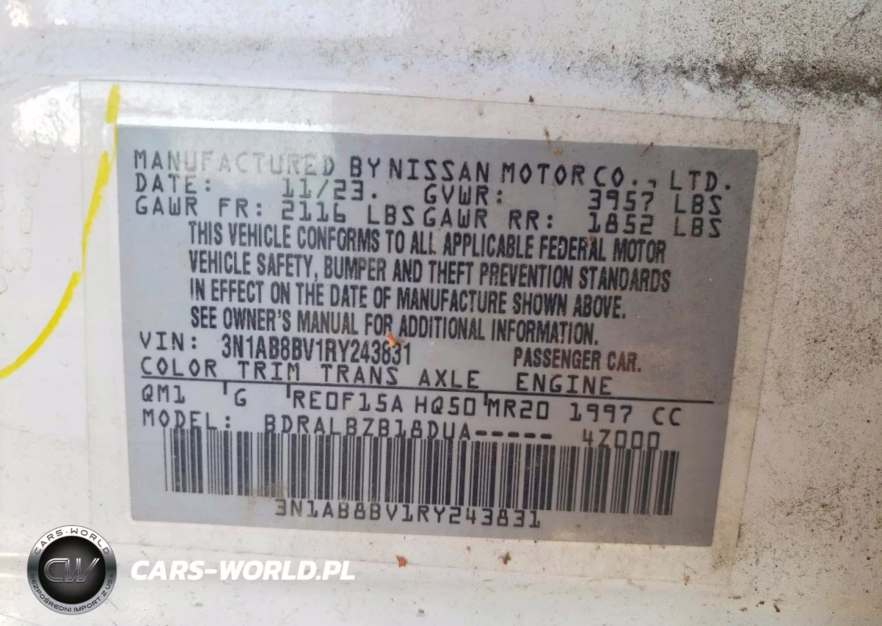 2024 Nissan Sentra S VIN:3N1AB8BV1RY243831 - 12
