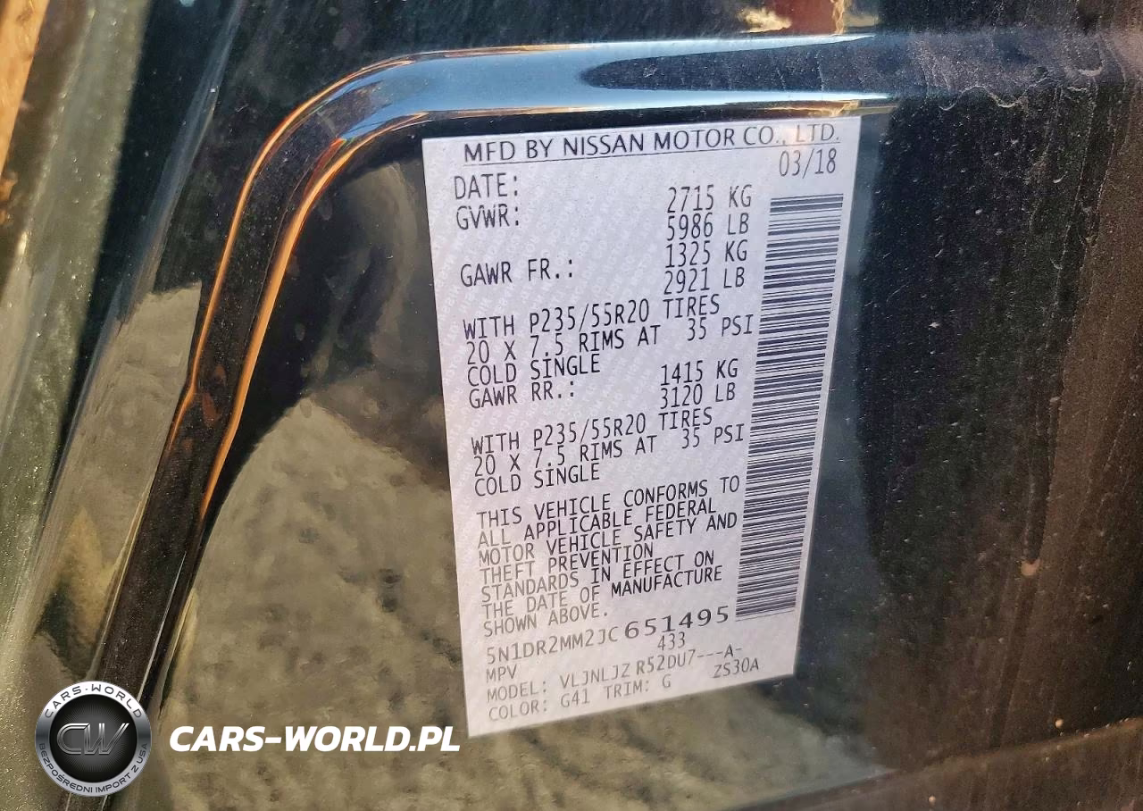 2018 Nissan Pathfinder Platinum VIN:5N1DR2MM2JC651495 - 13