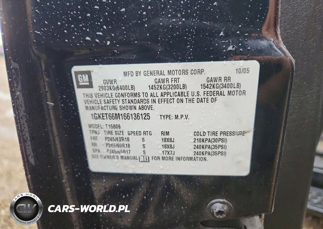 2006 GMC Envoy Denali Xl VIN:1GKET66M166136125 - 13