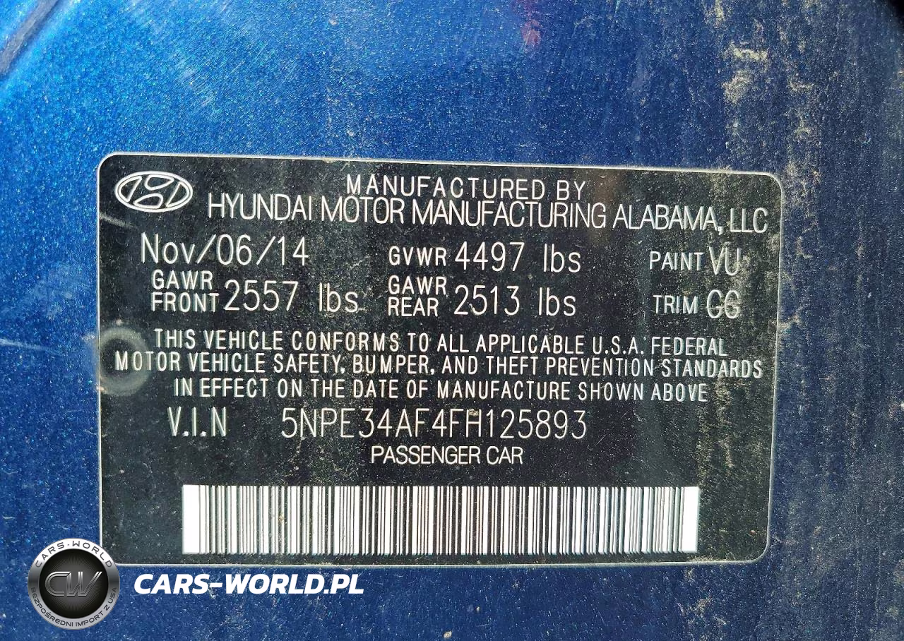 2015 Hyundai Sonata Sport VIN:5NPE34AF4FH125893 - 12