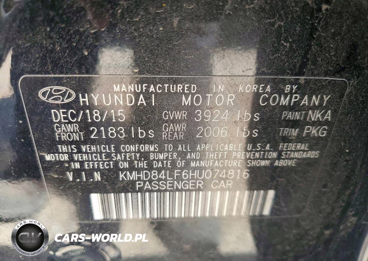 2017 Hyundai Elantra Se VIN:KMHD84LF6HU074816 - 12