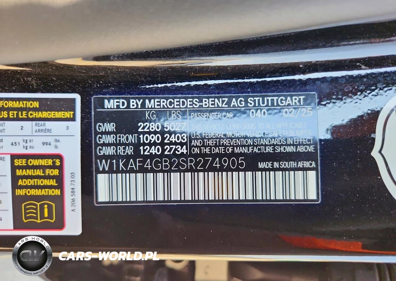 2025 Mercedes-Benz C 300 VIN:W1KAF4GB2SR274905 - 12