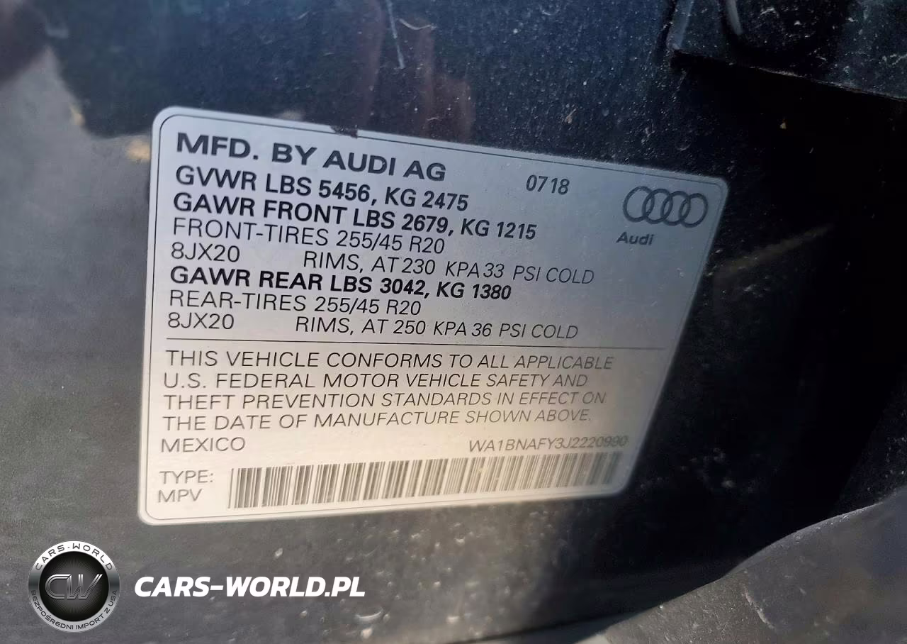 2018 Audi Q5 Premium Plus VIN:WA1BNAFY3J2220990 - 13