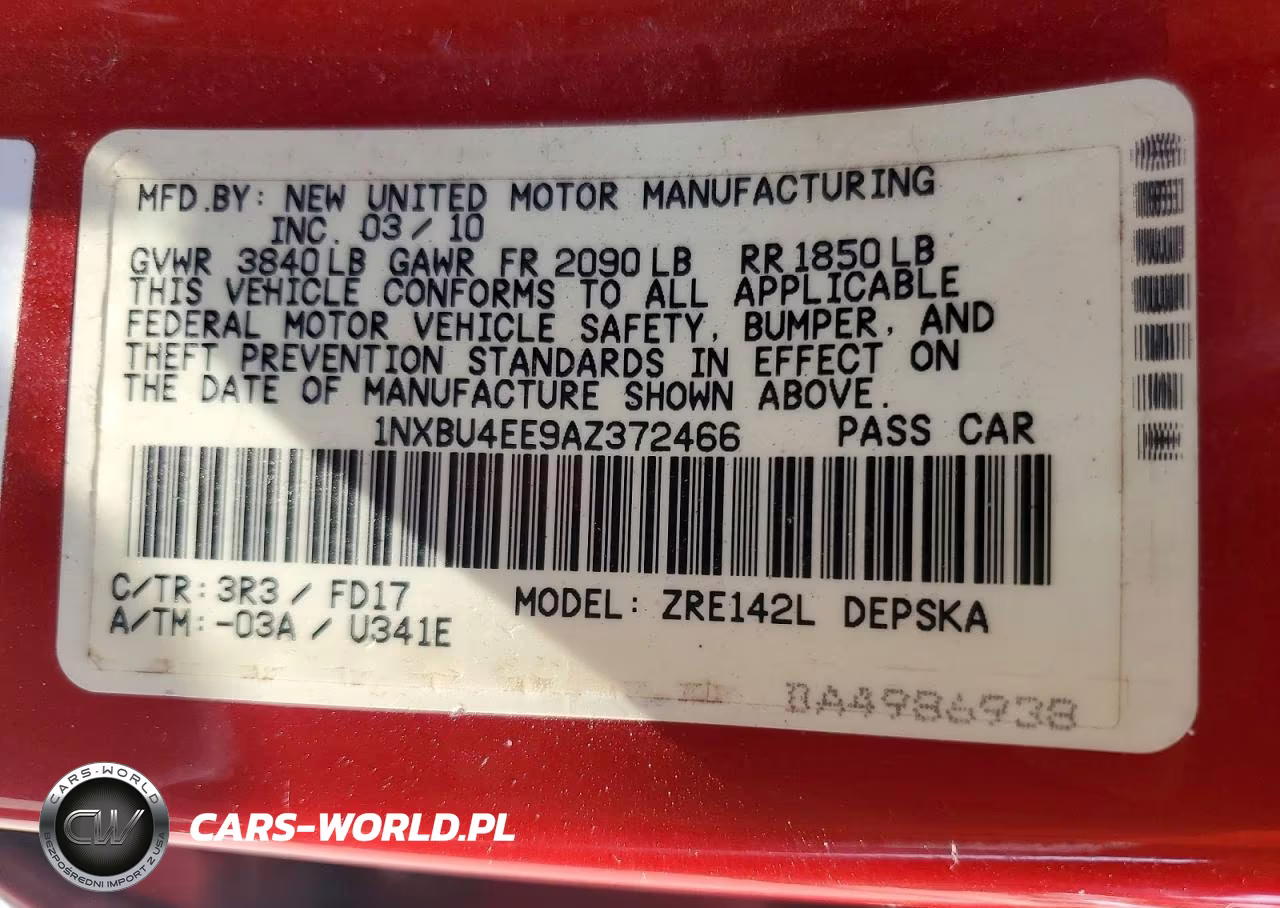 2010 Toyota Corolla S VIN:1NXBU4EE9AZ372466 - 12