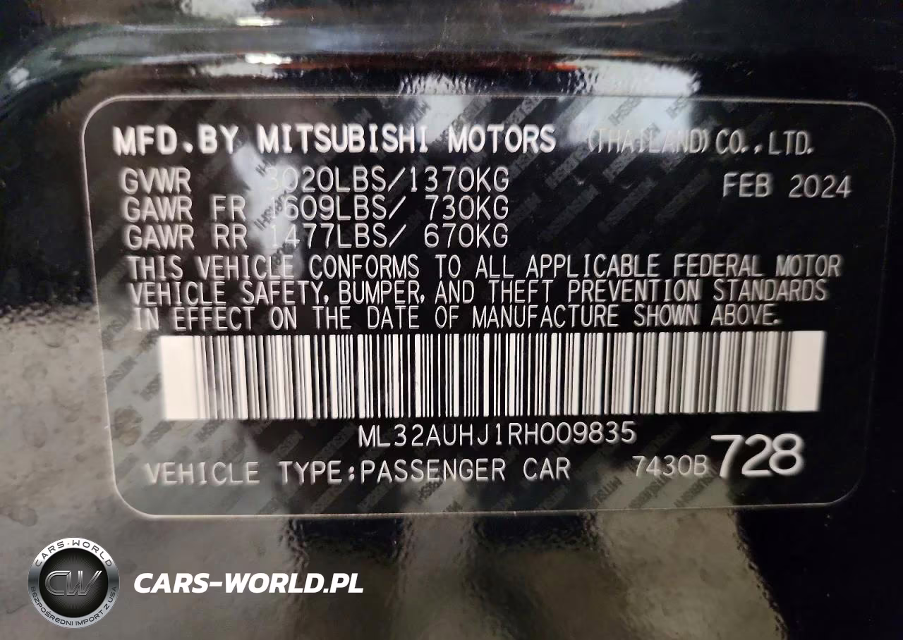 2024 Mitsubishi Mirage Es VIN:ML32AUHJ1RH009835 - 12