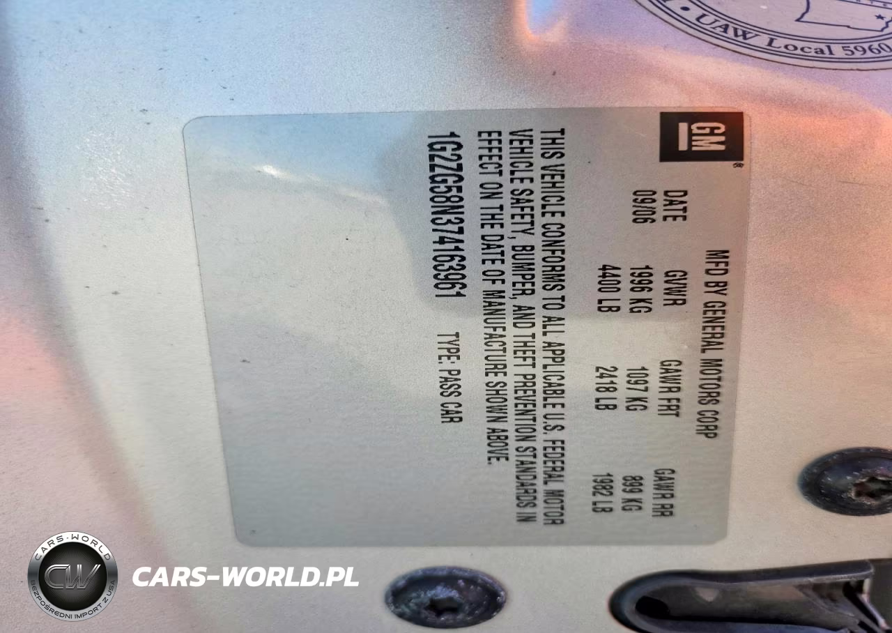 2007 Pontiac G6 Base VIN:1G2ZG58N374163961 - 12