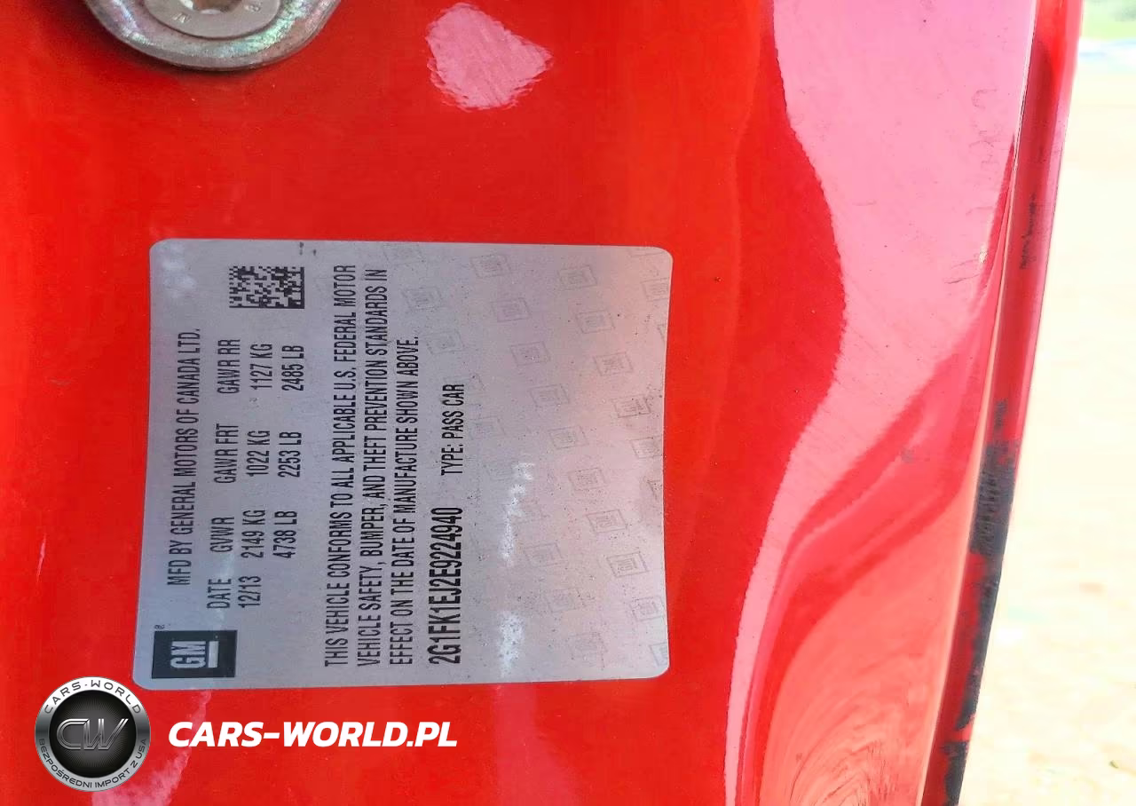 2014 Chevrolet Camaro 2Ss VIN:2G1FK1EJ2E9224940 - 12