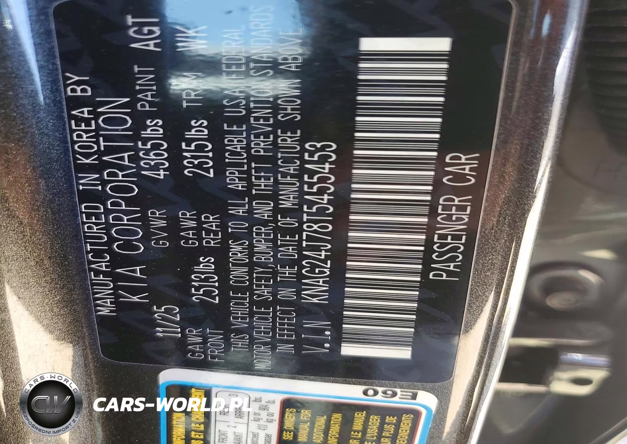 2026 Kia K5 Lxs VIN:KNAG24J78T5455453 - 13