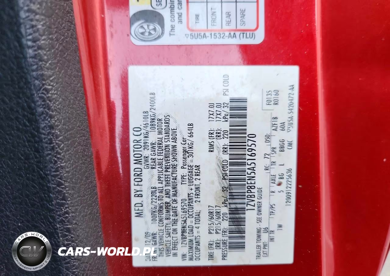 2010 Ford Mustang VIN:1ZVBP8EN5A5169570 - 12