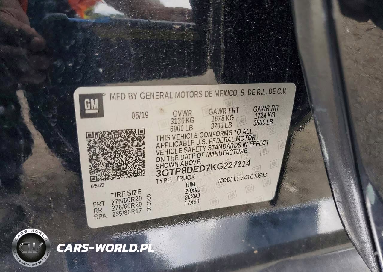 2019 GMC Sierra C1500 Slt VIN:3GTP8DED7KG227114 - 12