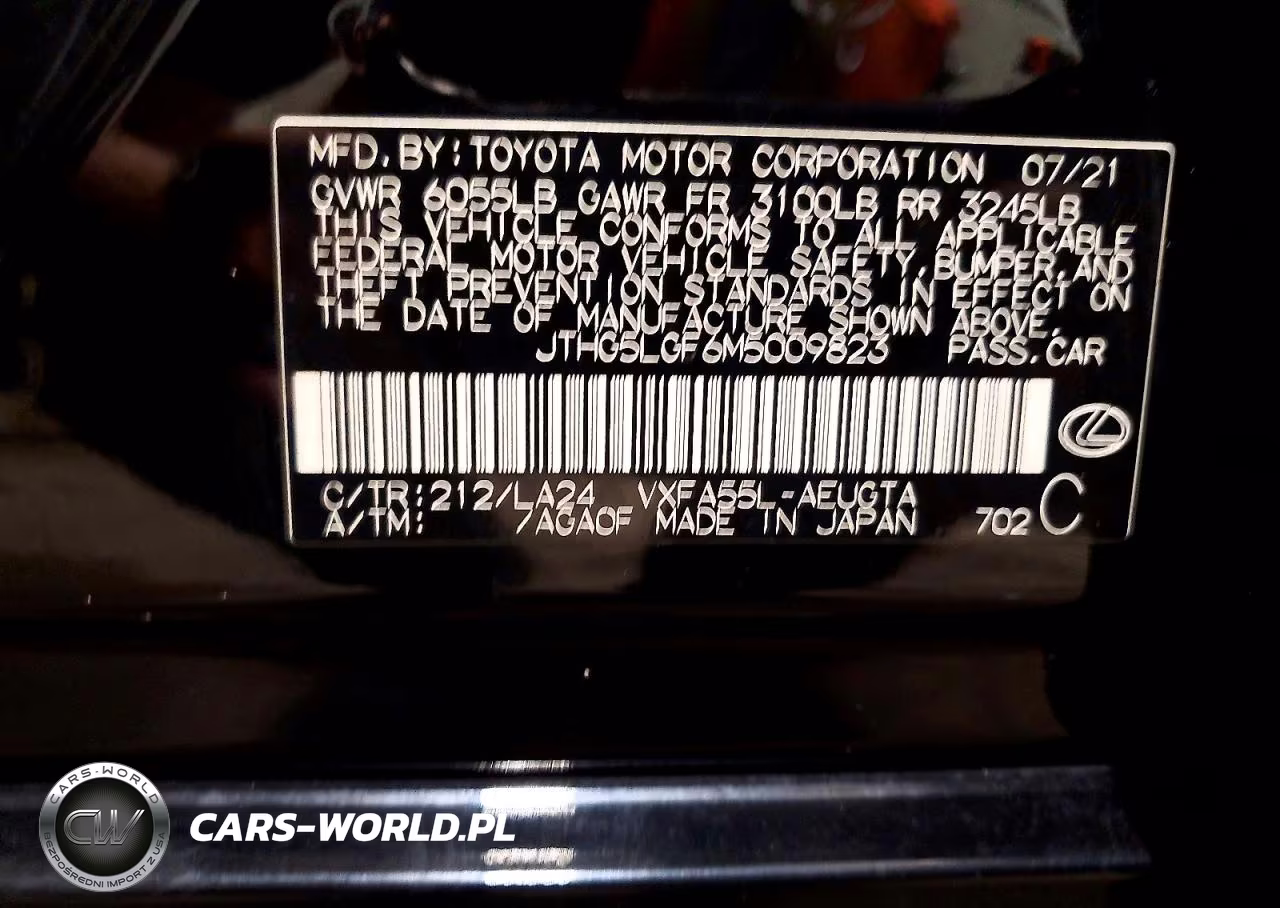2021 Lexus Ls 500 VIN:JTHG5LGF6M5009823 - 12