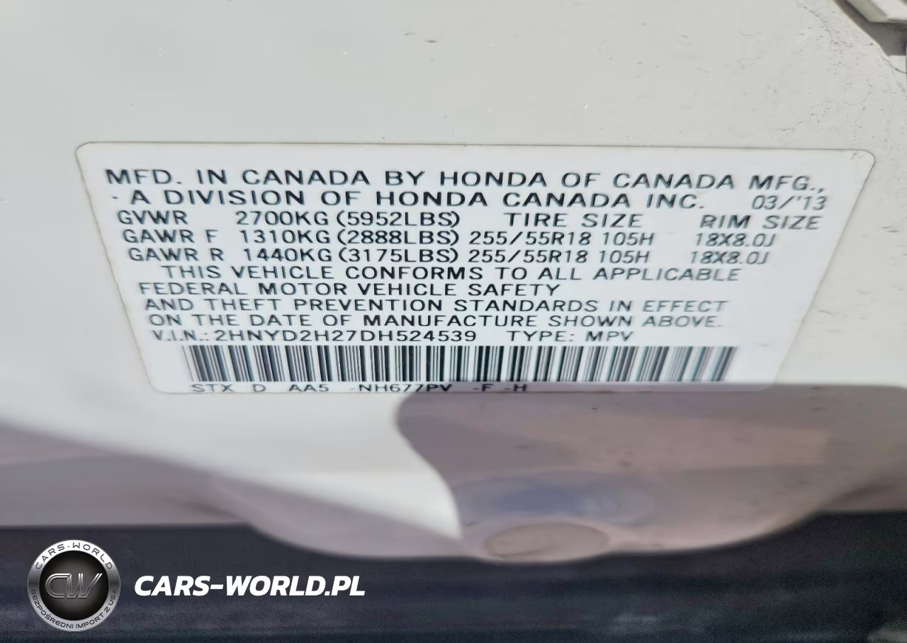 2013 Acura Mdx VIN:2HNYD2H27DH524539 - 13