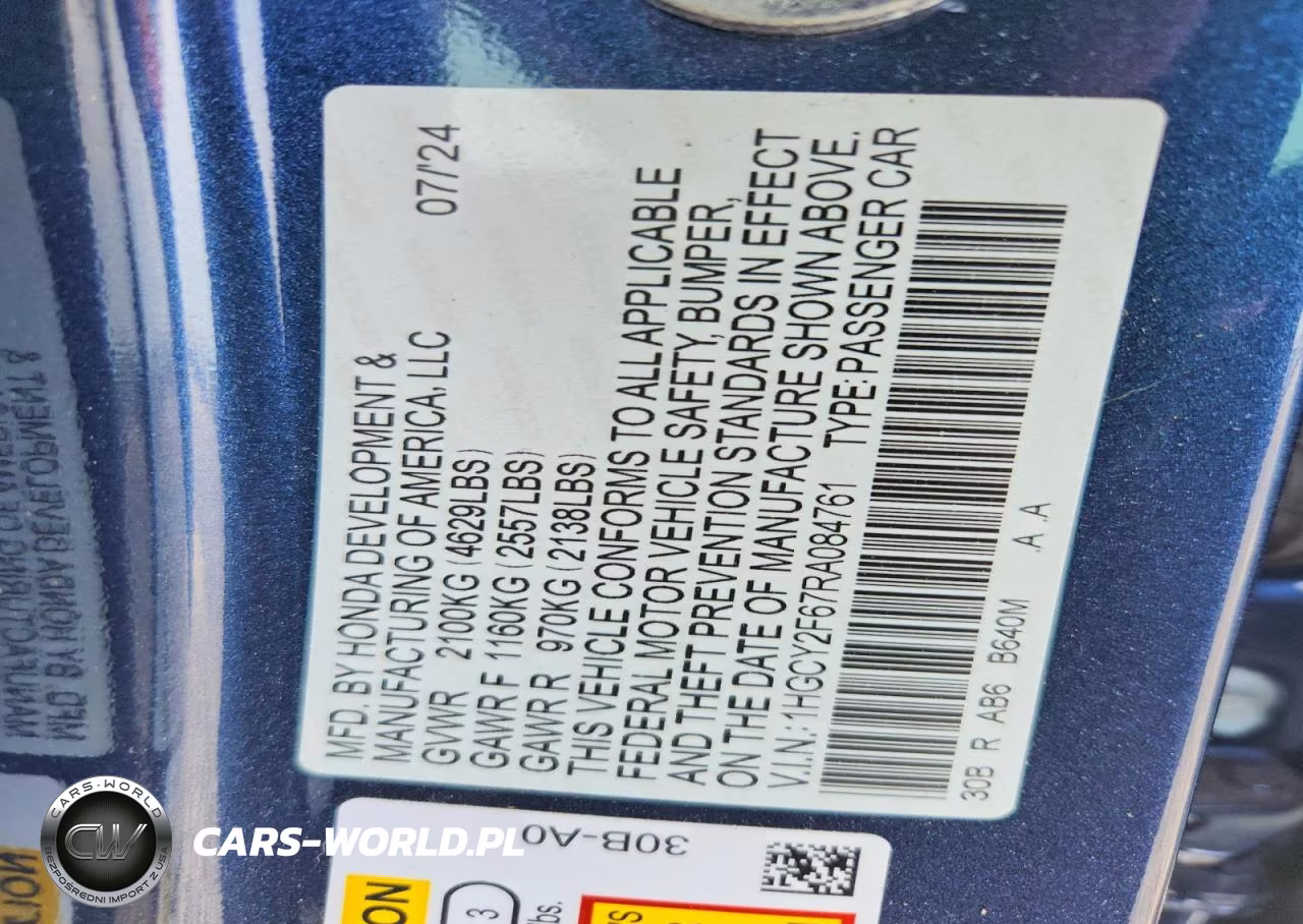 2024 Honda Accord Hybrid Exl VIN:1HGCY2F67RA084761 - 13