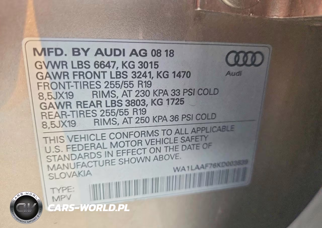 2019 Audi Q7 Premium Plus VIN:WA1LAAF76KD003639 - 12