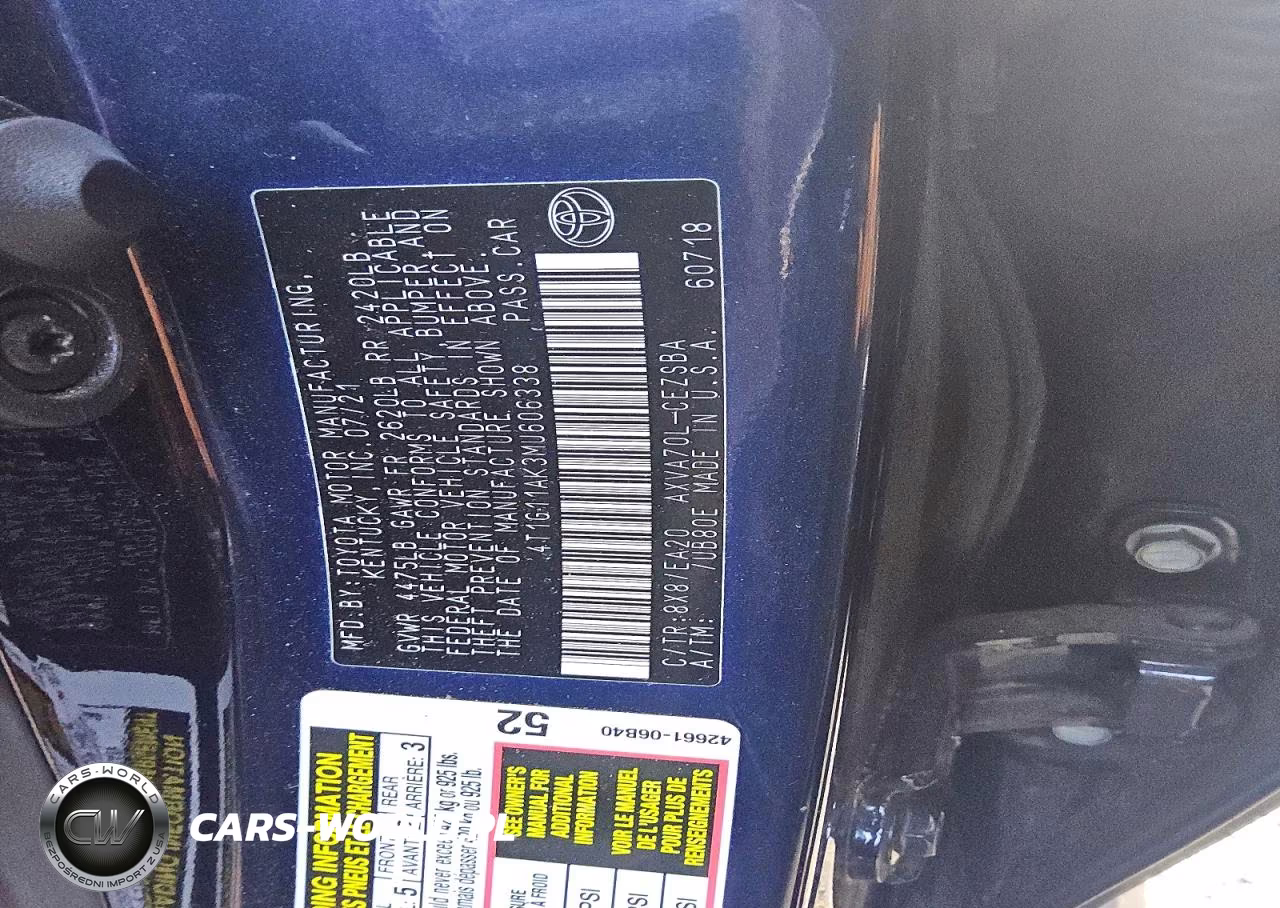2021 Toyota Camry Se VIN:4T1G11AK3MU606338 - 13