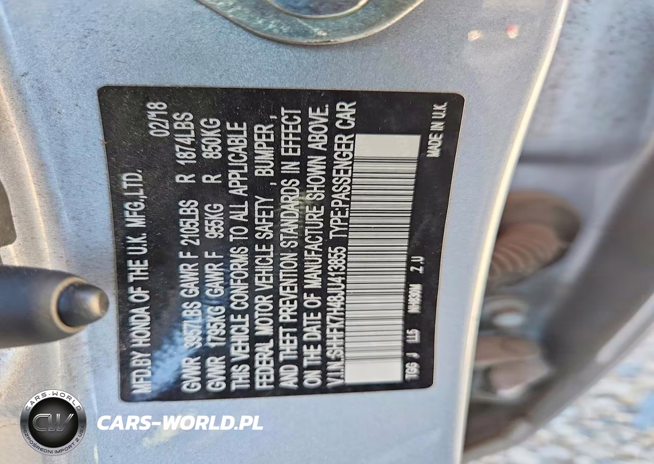 2018 Honda Civic Sport VIN:SHHFK7H48JU413855 - 12