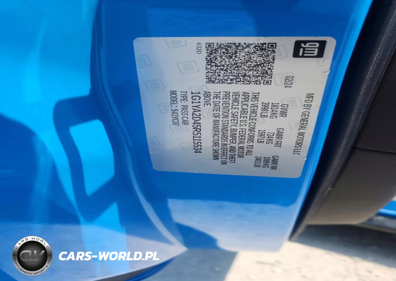 2024 Chevrolet Corvette Stingray 1Lt VIN:1G1YA2D45R5115534 - 12