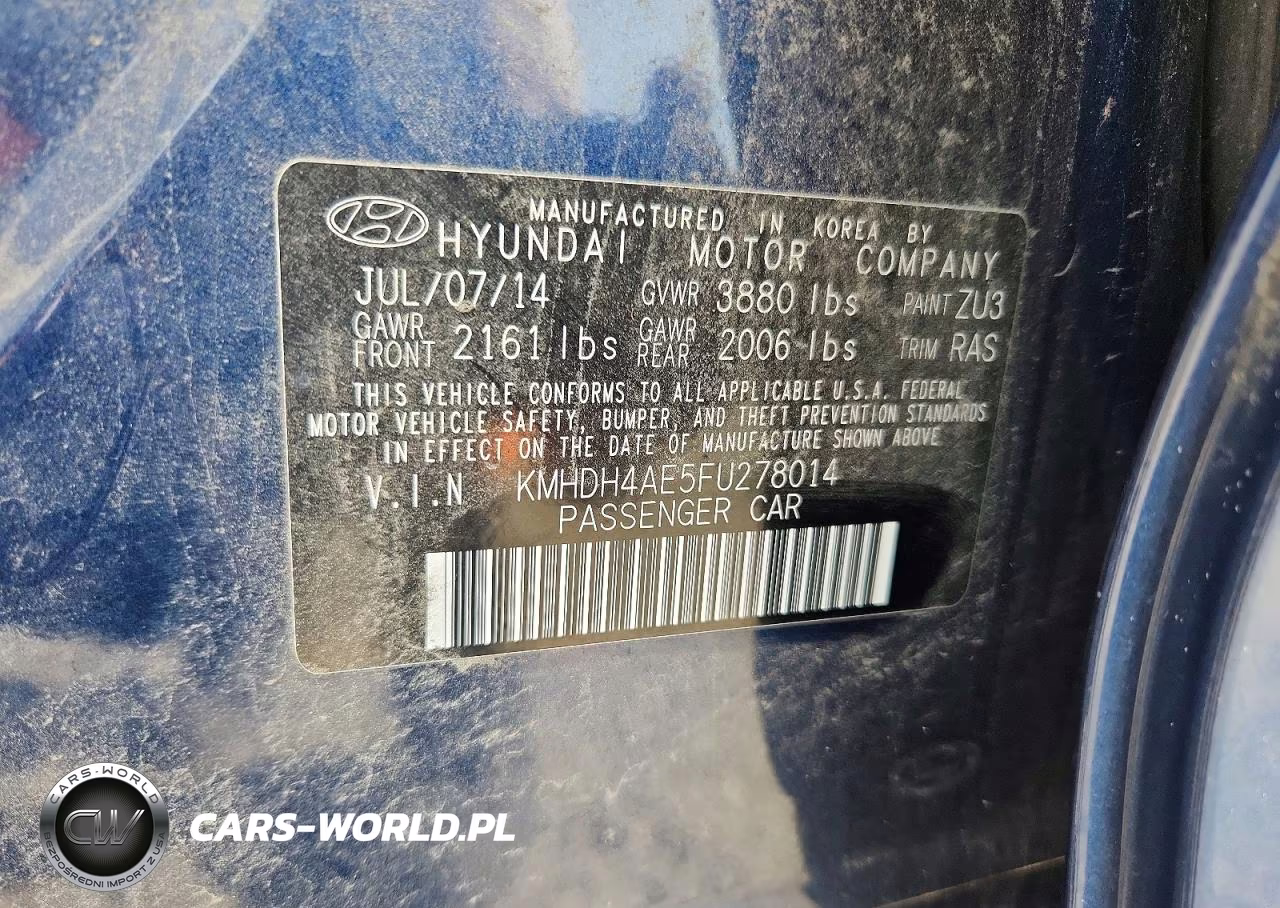 2015 Hyundai Elantra Se VIN:KMHDH4AE5FU278014 - 13