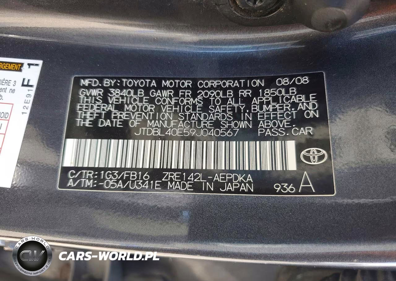 2009 Toyota Corolla Le VIN:JTDBL40E59J040567 - 12