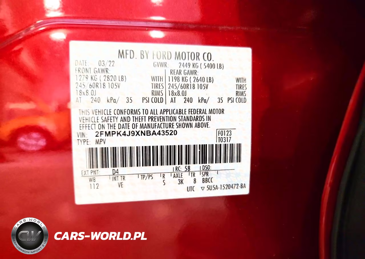 2022 Ford Edge Sel VIN:2FMPK4J9XNBA43520 - 13