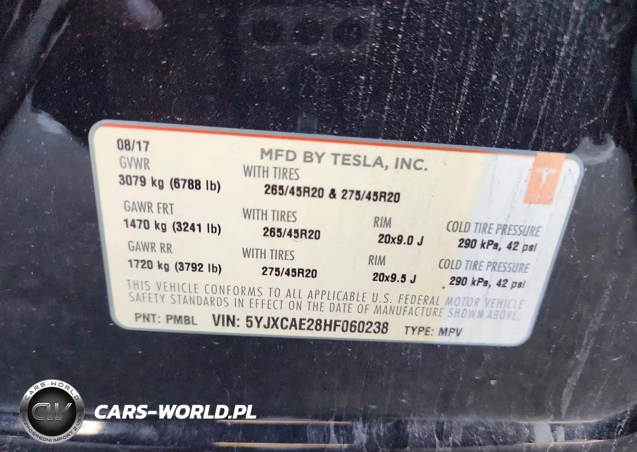 2017 Tesla Model X VIN:5YJXCAE28HF060238 - 13