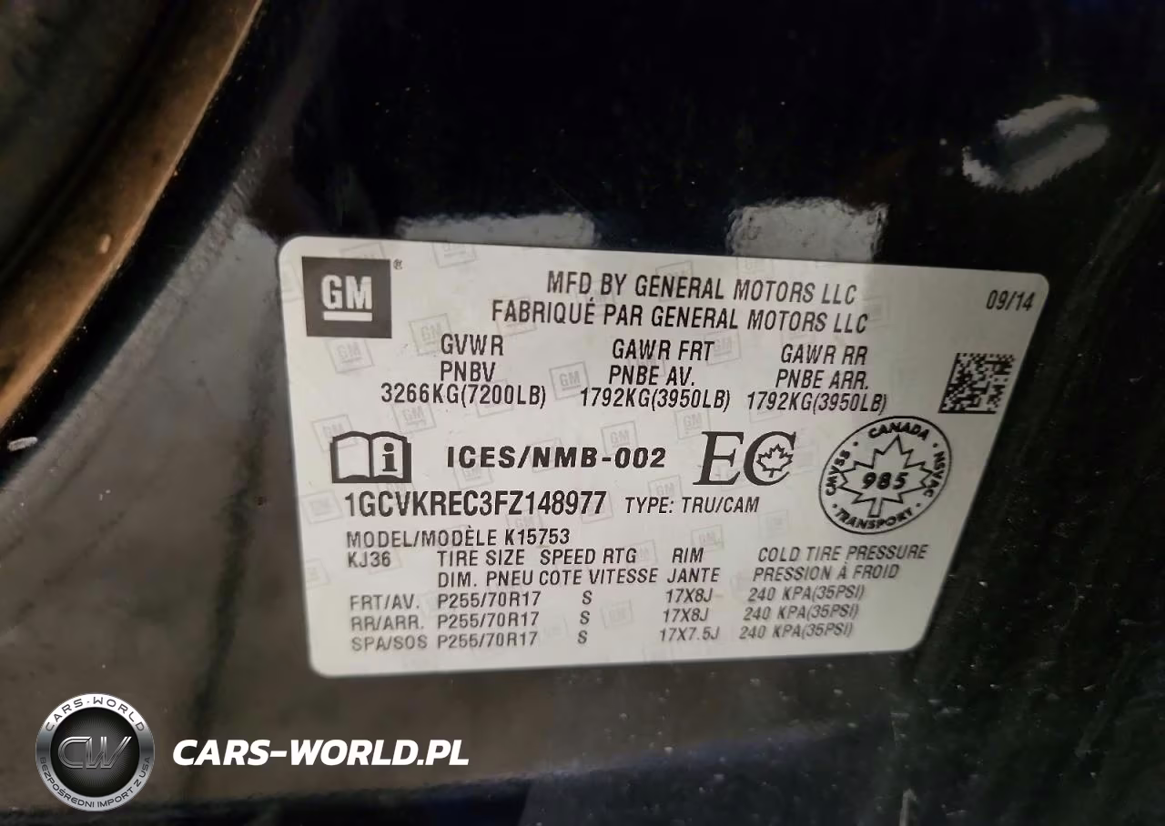 2015 Chevrolet Silverado K1500 Lt VIN:1GCVKREC3FZ148977 - 12