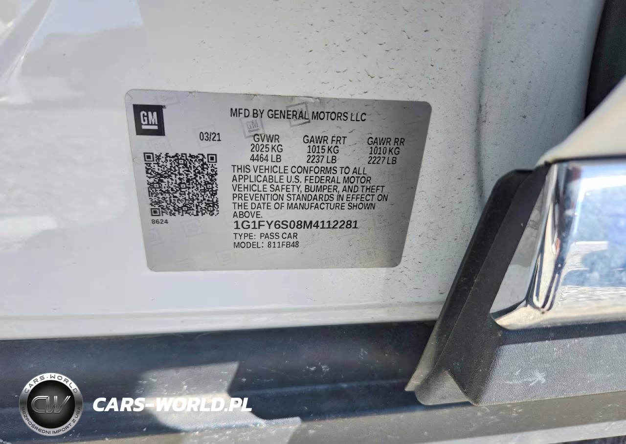 2021 Chevrolet Bolt Ev Lt VIN:1G1FY6S08M4112281 - 12