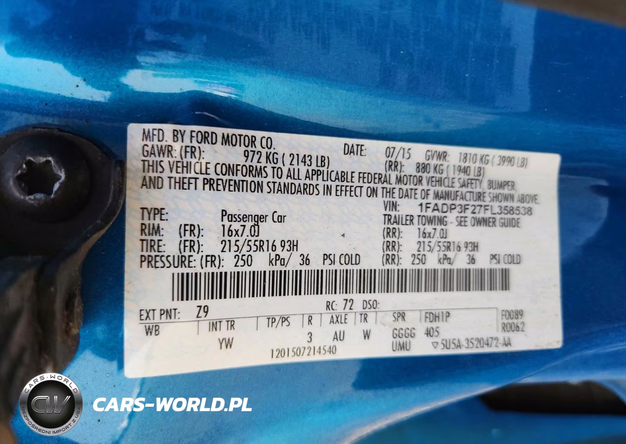 2015 Ford Focus Se VIN:1FADP3F27FL358538 - 12